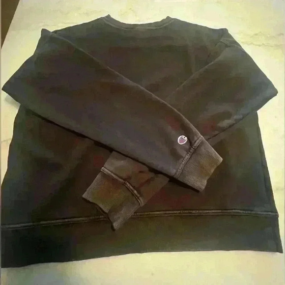 champion-women’s-power blend-vintage-wash-crew neck-solar-wash-black size M - Picture 4 of 4